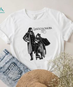 Laszlo And Nadja Bats Black White T Shirt
