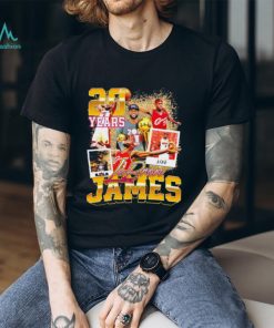 LeBron James Los Angeles Lakers 20 years king graphic shirt