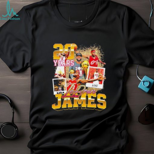 LeBron James Los Angeles Lakers 20 years king graphic shirt