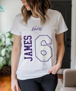 Lebron James number 6 Los Angeles Lakers basketball name and number shirt