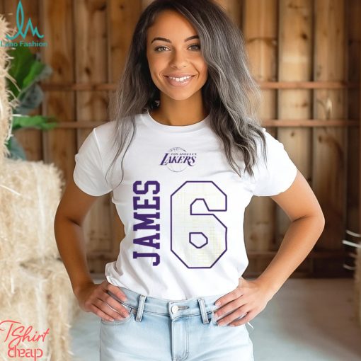 Lebron James number 6 Los Angeles Lakers basketball name and number shirt