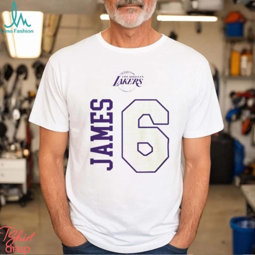 Lebron James number 6 Los Angeles Lakers basketball name and number shirt