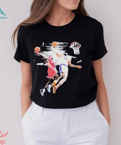 Lebron james young and old dunking vintage T shirt