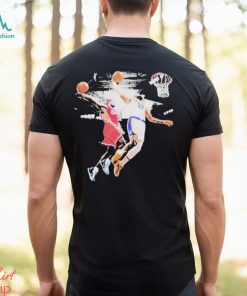 Lebron james young and old dunking vintage T shirt