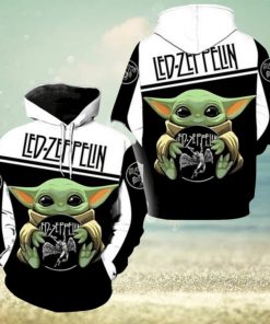 Led Zeppelin Baby Yoda Pullover Hoodie