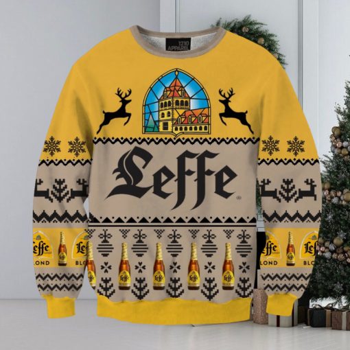 Leffe Blonde 3D Print Fun Christmas Sweater