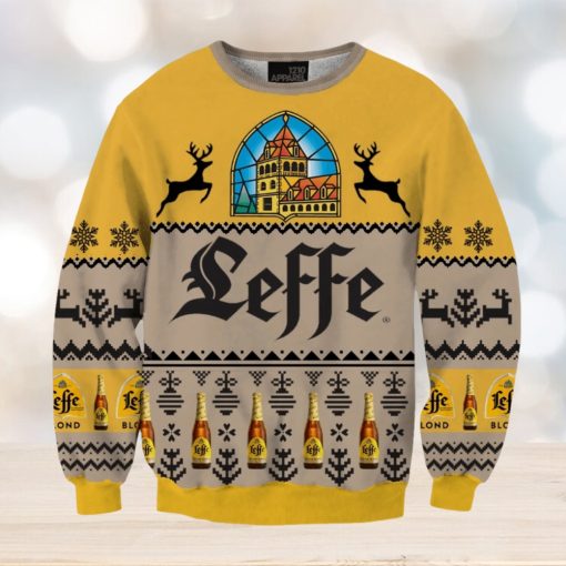 Leffe Blonde 3D Print Fun Christmas Sweater