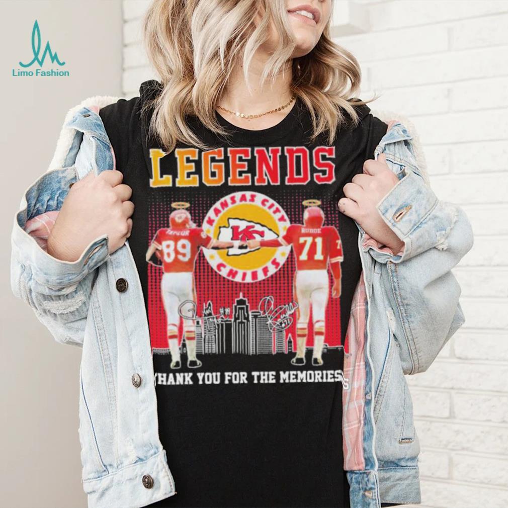 Legends Kansas City Chiefs Taylor And Budde Thank You For The Memories T Shirt Legends Kansas City Chiefs Taylor And Budde Thank You For The Memories T Shirt