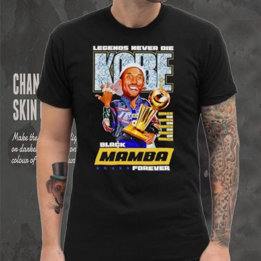 Legends never die Kobe Black Mamba forever Rings on shirt