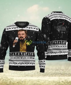 Leonardo Dicaprio Drink Beer Carling Black Ugly Christmas Sweater