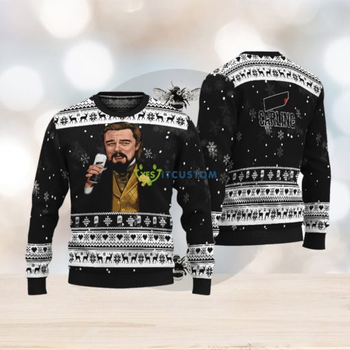 Leonardo Dicaprio Drink Beer Carling Black Ugly Christmas Sweater