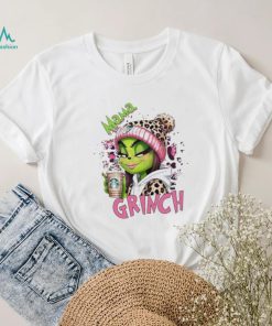 Leopard Pink Mama Grinch starbucks Shirt