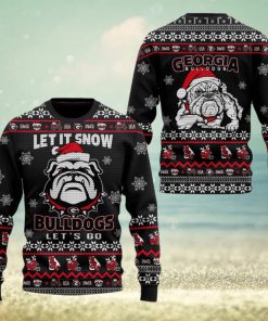 Let It Snow Bulldogs Let’s Go Ugly Christmas Sweater