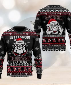 Let It Snow Bulldogs Let’s Go Ugly Christmas Sweater