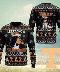 Let It Snow Volunteers Vols Let’s Go Rocky Top Ugly Christmas Sweater