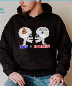 Liberal Brain Vs Conservative Brain Skull T Shirt