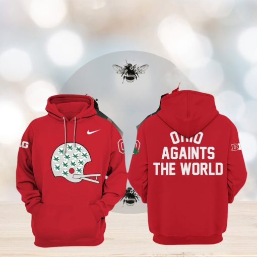 Limited Edition Ohio State Throwback Helmet Red Nike Logo Design 3D Hoodie