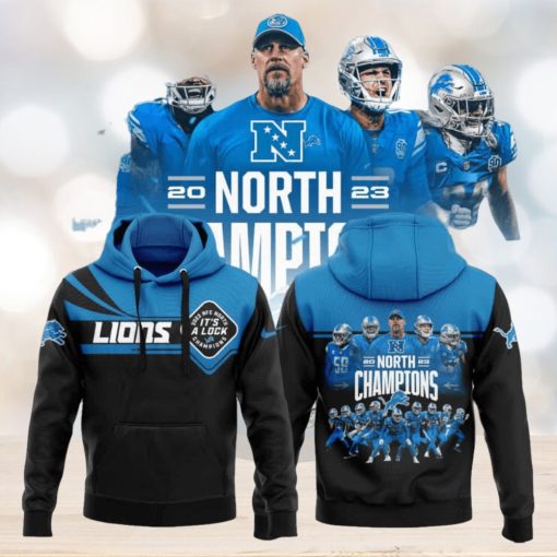 Lions Champs NFC North It’s A Lock Black Hoodie Combo