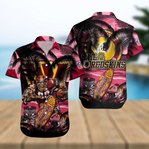 Logo Washington Commanders NFL Hawaiian shirt