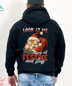 Look At Me Being All Festive Stuff Cute Christmas Cat Classic T Shirt