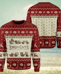 Lord Of The Cats Fellowship Christmas Ugly Sweater Funny For Men And Women