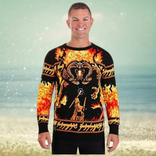 Lord of The Rings Adult You Shall Not Pass Ugly Sweater