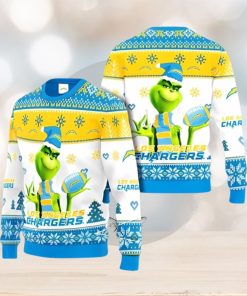 Los Angeles Chargers Grinch Ugly Christmas Sweater Xmas 3D Printed Christmas Sweater Gift