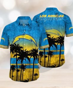 Los Angeles Chargers Logo Coconut Tropical Hawaiian Shirt Beach Gift For Fans