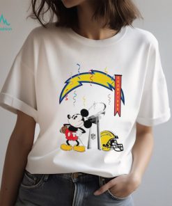 Los Angeles Chargers Mickey Mouse champions trophy helmet shirt