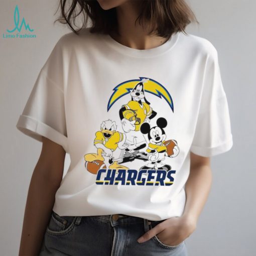 Los Angeles Chargers Mickey Pluto Donald Duck Disney shirt