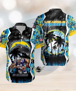 Los Angeles Chargers NFL Hawaiian Shirt Custom Name 3D All Over Printed Hawaii Shirt