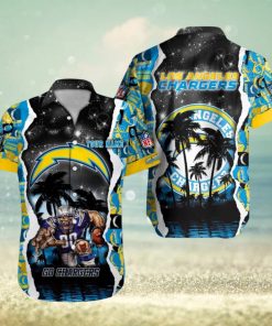 Los Angeles Chargers NFL Hawaiian Shirt Custom Name 3D All Over Printed Hawaii Shirt