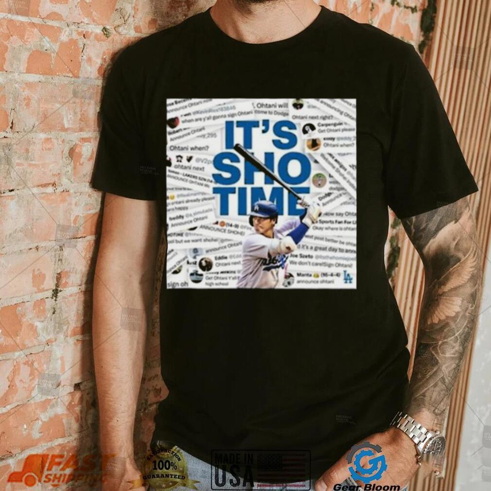 Los Angeles Dodgers Announce Shohei Ohtani It’s Sho Time T Shirt Los Angeles Dodgers Announce Shohei Ohtani It’s Sho Time T Shirt