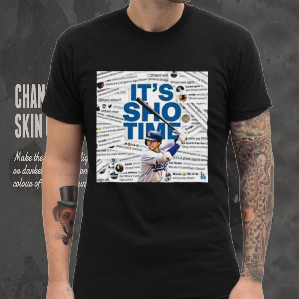 Los Angeles Dodgers Announce Shohei Ohtani It’s Sho Time T Shirt Los Angeles Dodgers Announce Shohei Ohtani It’s Sho Time T Shirt