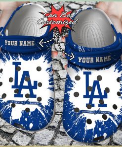 Los Angeles Dodgers Baseball Team Customized Name Comfort Crocs Clogs Shoes