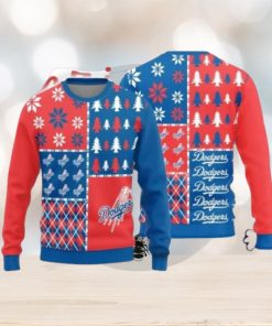 Los Angeles Dodgers Christmas Pine Trees Sweater