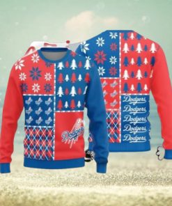 Los Angeles Dodgers Christmas Pine Trees Sweater