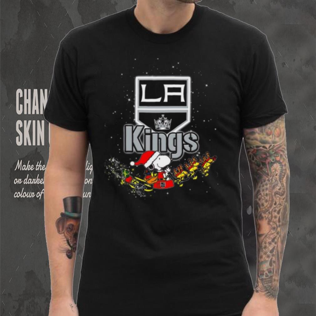 Los Angeles Kings NHL Santa Snoopy and Woodstock Christmas T Shirt Los Angeles Kings NHL Santa Snoopy and Woodstock Christmas T Shirt