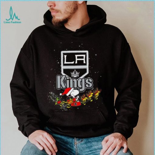 Los Angeles Kings NHL Santa Snoopy and Woodstock Christmas T Shirt