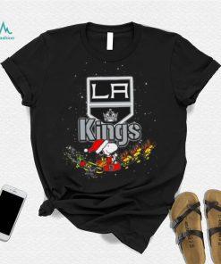 Los Angeles Kings NHL Santa Snoopy and Woodstock Christmas T Shirt