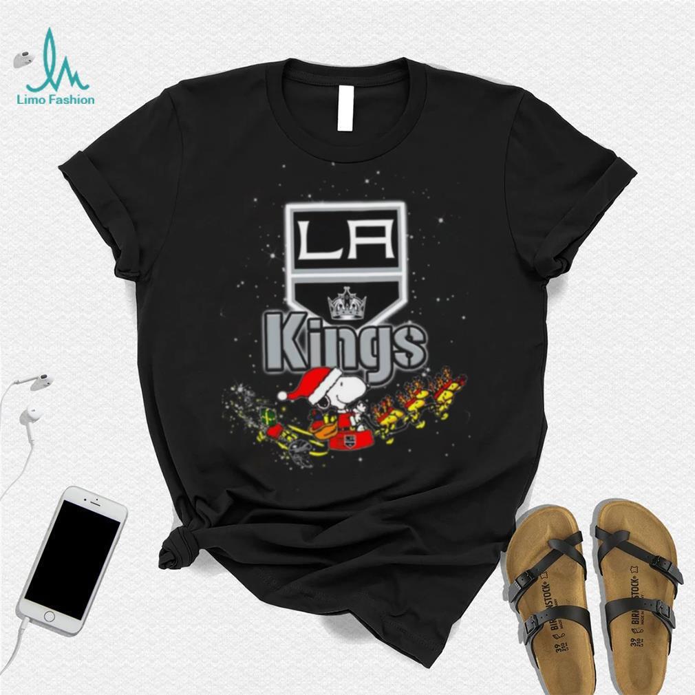 Los Angeles Kings NHL Santa Snoopy and Woodstock Christmas T Shirt Los Angeles Kings NHL Santa Snoopy and Woodstock Christmas T Shirt