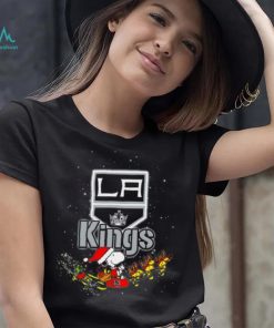 Los Angeles Kings NHL Santa Snoopy and Woodstock Christmas T Shirt