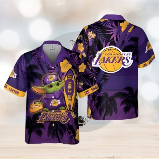 Los Angeles Lakers Baby Yoda National Basketball Association 2024 Hawaiian Shirt