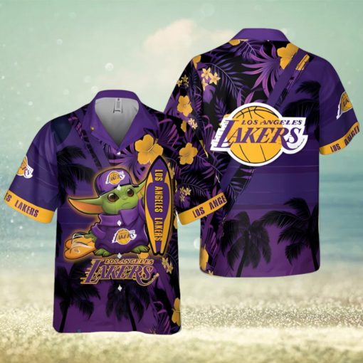 Los Angeles Lakers Baby Yoda National Basketball Association 2024 Hawaiian Shirt