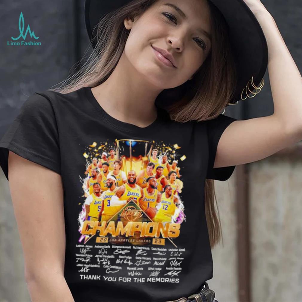 Los Angeles Lakers Champions 2023 thank you for the memories shirt Los Angeles Lakers Champions 2023 thank you for the memories shirt