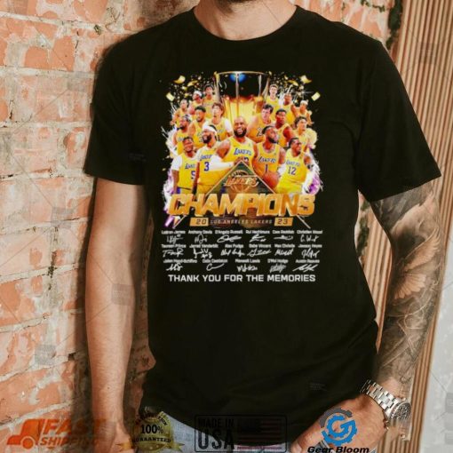 Los Angeles Lakers Champions 2023 thank you for the memories shirt