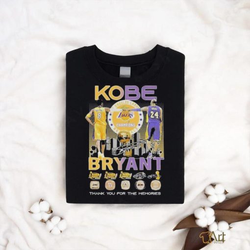 Los Angeles Lakers Champions Nba Finals Kobe Bryant Thank You For The Memories Signature Shirt
