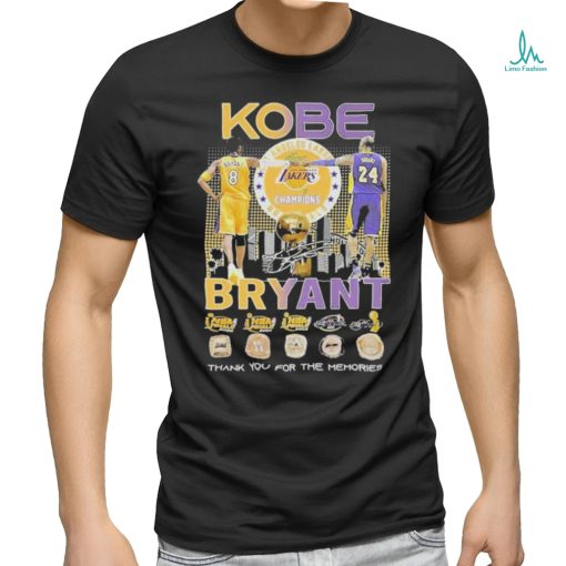Los Angeles Lakers Champions Nba Finals Kobe Bryant Thank You For The Memories Signature Shirt