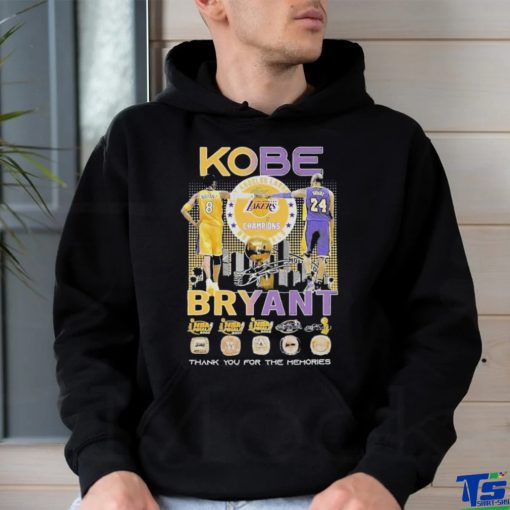 Los Angeles Lakers Champions Nba Finals Kobe Bryant Thank You For The Memories Signature Shirt