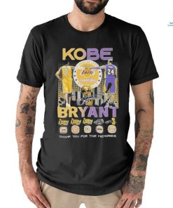 Los Angeles Lakers Champions Nba Finals Kobe Bryant Thank You For The Memories Signature Shirt